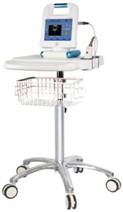 Bladder scanner on cart